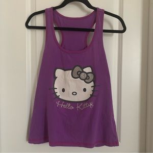 Sanrio Hello Kitty Y2K Purple Racerback Sleep Top, M